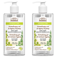 GREEN PHARMACY 茶樹平衡水嫩私密潔膚露 300ml, 溫和配方 pH5.2, 草本萃取, 無額外添加物, 2件