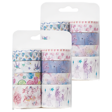 夢幻10卷紙膠帶 膠帶長度2M PVC透明盒裝, 學貓叫, 2個