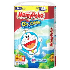 MamyPoko 滿意寶寶 哆啦A夢輕巧褲/尿布 6~13kg, M, 144片