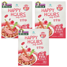 大地之愛 寶寶麵 紅醬菜菜豬豬 Set, 12個月以上寶寶適用, 150g, 3盒