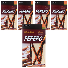 PEPERO 花生巧克力棒，韓國第一品牌, 36g, 5盒