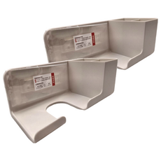 懶角落 浴室分格吹風機架 白色, 1入, 2個