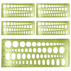 Nationart T05-201 Nationart 201 橢圓板, 綠色, 5個