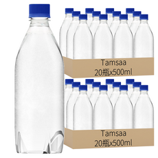Tamsaa 無標籤氣泡水, 500ml, 40瓶