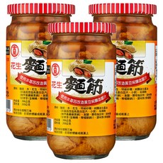 金蘭花生麵筋 嚴選雲嘉南飽滿花生, 396g, 3罐