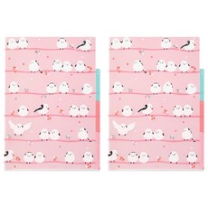 日本 MIDORI 3層資料夾 A4, 山雀(35482), 2個