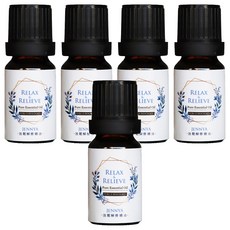 JENNYA 婕妮雅 放鬆解勞精油 10ml (薰衣草/甜橙/絲柏/佛手柑精油 舒緩疲勞 香氛按摩), 5瓶
