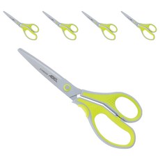 力大牌ABEL 3D魔利剪 弧面防沾黏剪刀 8.25吋 黃綠色, 5支