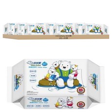 拭拭樂 超純水親子熊潔膚柔濕巾 15*20cm, 40g, 1入, 9包