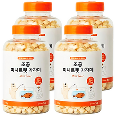 Chogong 朝貢 迷你小凍乾 比目魚, 嚴選阿拉斯加鱈魚凍結乾燥製成, 55g, 4罐