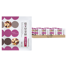 True Life 粗味 糙米堅果酥 杏仁海苔, 16g, 16包 - 健康酥脆的休閒零食