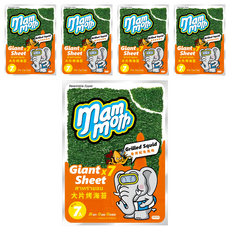 MM象 泰式烤海苔 香烤魷魚口味 大片 7入, 42g, 5包