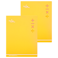 DaTaBanK 三田文具 A3 小4孔 加減乘除資料夾 649A3-27A 44 x 34.5 x 3cm, 黃色, 2個