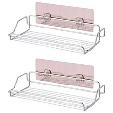 PMU 必美優 3T隨您貼功能掛勾系列 低置物架, 免釘免鑽, 不損牆面, 安裝簡易, 不留殘膠, 2個, PMU-201219