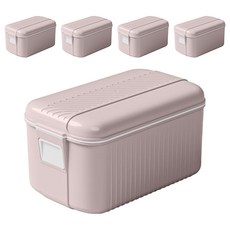 Reddot 紅點生活 免手搓起泡肥皂收納盒 升級款, 5個, 藕粉色