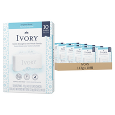 IVORY 中性潔面皂 溫和清潔 全家適用 肌膚清爽不緊繃, 10個, 113g