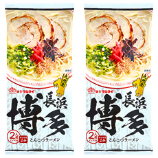 丸太 博多豚骨拉麵 185g - 濃郁豚骨湯頭 Q彈麵條 輕鬆享受道地日式風味, 2包