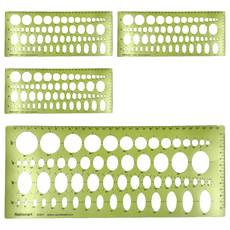 Nationart T05-201 Nationart 201 橢圓板, 綠色, 4個