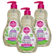 dapple baby 奶瓶及餐具清潔液，去除 50% 牛奶薄膜, 500ml, 3瓶