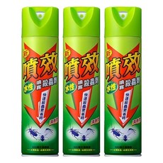 噴效 水性噴霧殺蟲劑 清香型, 600ml, 3瓶