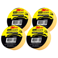 3M 日本製 和紙膠帶 18mm x 18m, 橘黃色, 4捲