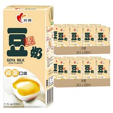 光泉雞蛋豆奶 非基因改造黃豆 零膽固醇 無添加香料和防腐劑 330ml, 48入