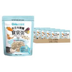 Chila 兒食樂 寶寶常溫粥 米豆大尾鱸 嚴選台灣食材 添加超級食物紅藜麥 營養均衡, 150g, 10包