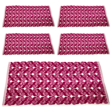 LIFE 來福牌 幻蝶森林毛巾 33*76CM 100G 100%棉 台灣製造, 紅色, 5條