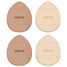 Solone 台灣公司貨 水滴慕斯氣墊手指撲 2入, 膚色, 2組