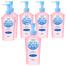 KOSE 高絲 softymo 絲芙蒂 乾濕兩用瞬淨卸妝油, 一次卸除防水彩妝和睫毛膏, 含有8種植物油, 手濕臉濕皆可使用, 溫和配方, 240ml, 6瓶