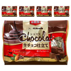 Takaoka 高岡食品 原味生巧克力, 入口即化 絲滑軟綿 可可風味, 140g, 5袋