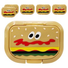 Skater 銀離子濕紙巾蓋 10.8 x 7.8 x 1.4cm, BURGER CONX 多色, 6個