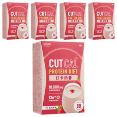 Dr.Calorie 美体專科 打卡奶昔 雪絨草莓 Set 高纖 控卡 飽足, 6包, 20g, 5盒