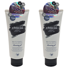 熊野油脂 Chacol 木炭酵素卸妝凝膠｜深層清潔毛孔、溫和保濕、卸妝洗臉一次完成, 200g, 2瓶