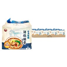 台酒麵攤 酒燉排骨風味湯麵 內附藥膳料理酒 6袋, 30包