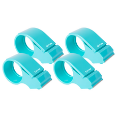 KW-triO 堡勝企業 膠帶台, ABS外殼 不鏽鋼刀頭 馬卡龍色系, 淺藍色, 4個