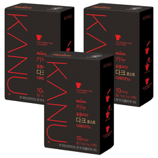 KANU 經典美式黑咖啡 深度烘焙 優質即溶咖啡粉 1.6g, 10包, 3盒