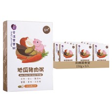 鈞媽御食堂 中寶 即食營養粥, 地瓜豬肉 150公克x3入, 6個月以上寶寶適用, 150g, 3盒, 3入