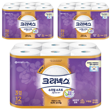 Kleenex 舒潔 特級棉柔 三層捲筒衛生紙, 27m, 12捲, 3袋