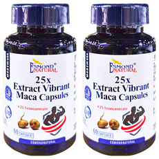 ESMOND NATURAL 愛司盟 25倍濃縮萃取瑪卡活力膠囊 60顆/瓶, 2罐