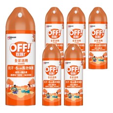 OFF! 歐護 家庭用噴霧式防蚊液 6oz, 180ml, 6瓶