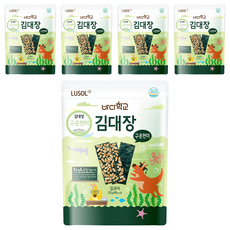 LUSOL 海苔 無添加鹽油 富含纖維、礦物質和維生素C, 烤糙米, 20g, 5包