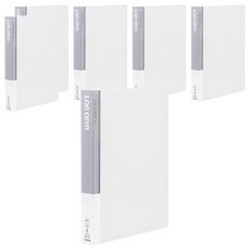 Lan CHYn 連勤牌文具 PP 果凍色系四孔1吋圓型夾 LC-8004 W, 透白色, 6本