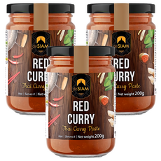 deSIAM 泰式紅咖哩膏, 200g, 3罐