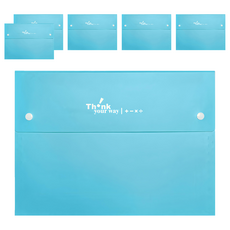 DaTaBanK 三田文具 加減乘除 A4 12層風琴夾, 藍色, 6個