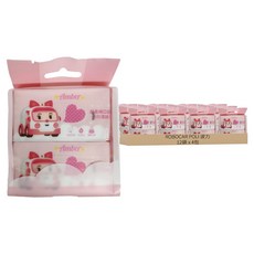 ROBOCAR POLI 波力 台灣製造 迷你濕紙巾 安寶 AMBER, 4包, 12袋