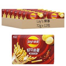 Lay's 樂事 鮮切脆薯 唐辛子口味, 72g, 12包