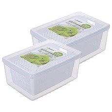 KEYWAY 聯府 名廚3號瀝水保鮮盒 313 x 205 x 135mm 6.2L, 2個, 2 個容器 + 2 個蓋子