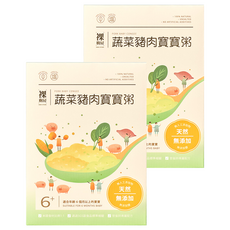 裸廚房 常溫小寶寶粥 5包, 蔬菜豬肉, 600g, 2盒