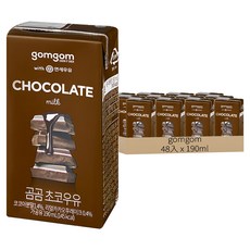 gomgom 巧克力牛奶, 190ml, 48入